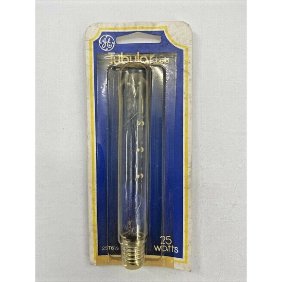 GE Tubular Clear 25 Watt T6-1/2 Light Bulb QTY-1 Bayonet 25T6 1/2 - Picture 3 of 9